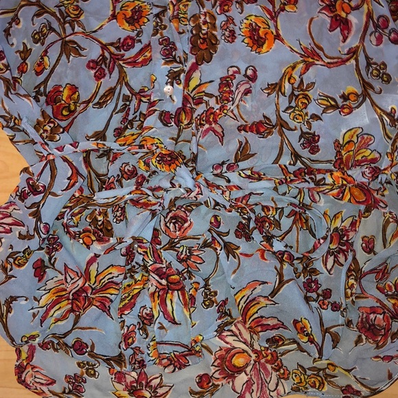 Zara Tops Zara Blue Floral Top Poshmark